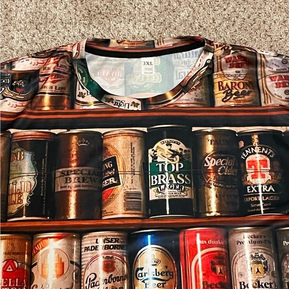 All Over Print Beer Shirt‎ Size XXXL - Picture 6 of 11
